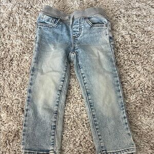 Wonder Nation Blue Jeans with Gray Waistband